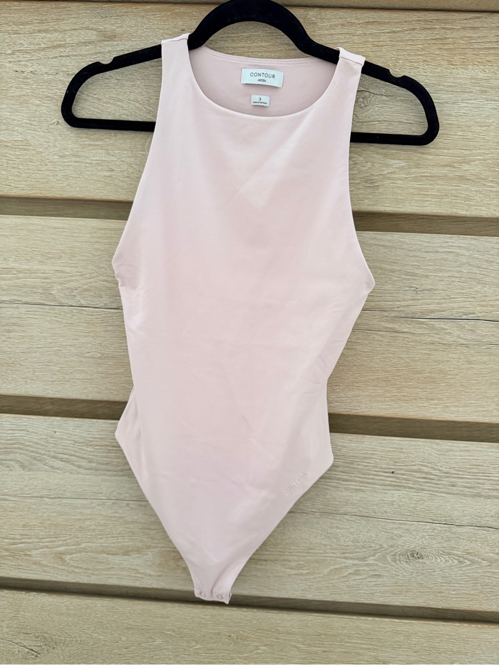 Aritzia Contour Pale Pink One-Piece Bodysuit